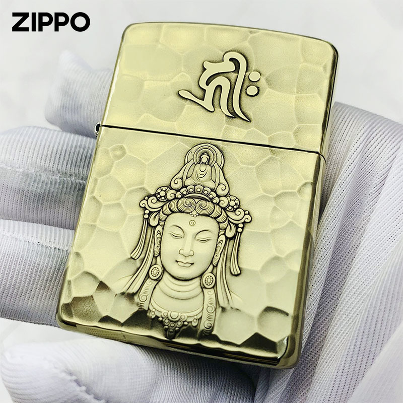zippo Cheese Genuine lighter view golden armor zppo windproof kerosene creative lighter man 
