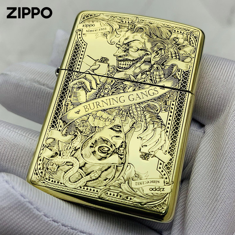 zippo lighter genuine official original clothing Sesame Treasure Gift Retro Pure Copper Armor Burning Chicken Kerosene Windproof Men 