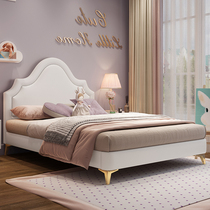 Child Bed Light Lavish Modern Leather Bed Boy Back Mat Soft Bag Teen Bedroom Furniture Single Bed 1 35 m girl