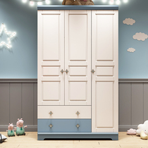 Nordic childrens wardrobe 23 doors flat open minimalist modern childrens room furniture combined boy girl
