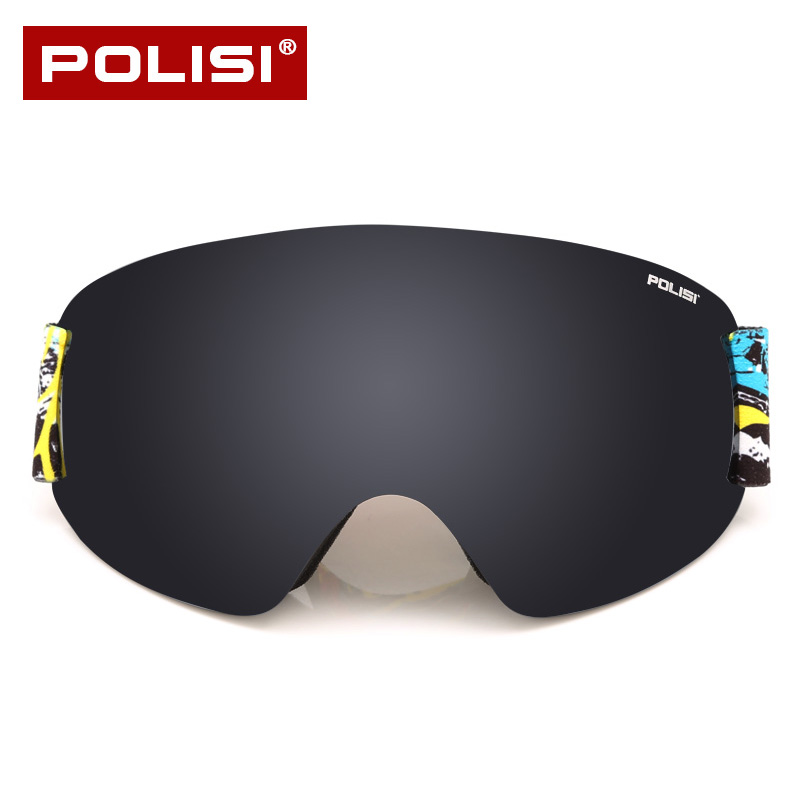 POLISI professional ski goggles Double anti-fog snow goggles Adult spherical large field of view men's and women's snowboard glasses