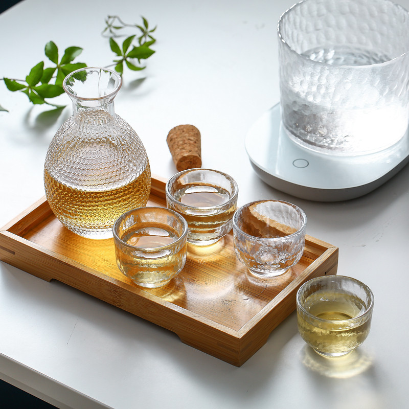 Japanese-style wine flask set crystal glass wine set dining room yellow wine winder wine splitter ice wine flask white wine glass