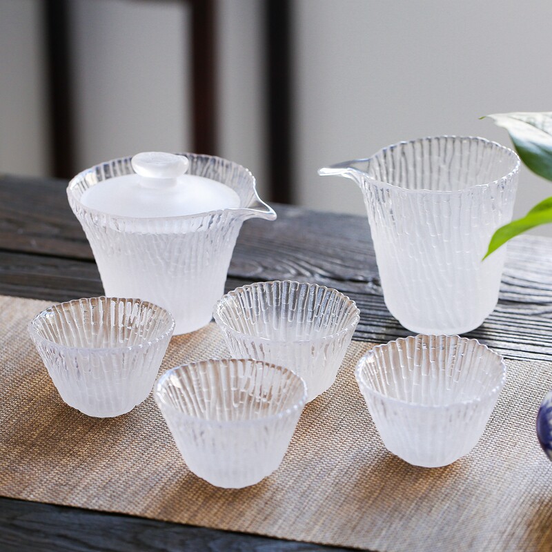 Cloud fog Heat-resistant glass Cover bowl Tea Cup Kung Fu Tea Set Japanese Fair Cup Tea Maker Tea Set Accessories Teapot