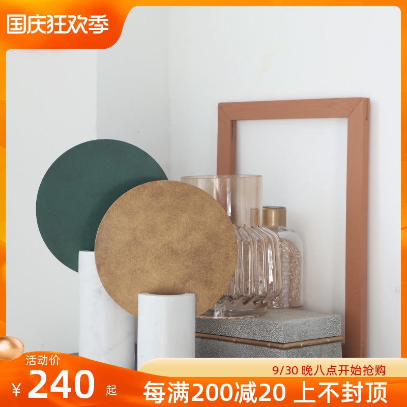 Density home Simple round metal ornaments