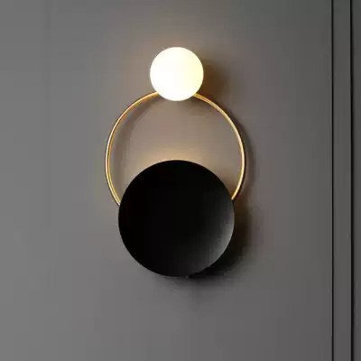 Wall lamp Bedroom bed head Nordic modern simple light luxury aisle Study model tenant hall wall lamp Glass entrance lamp