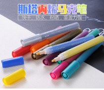 Staprene Marker Pen Waterproof Cover Strong Environmental Hand-painted Graffiti Pen Marker 12 Color Set