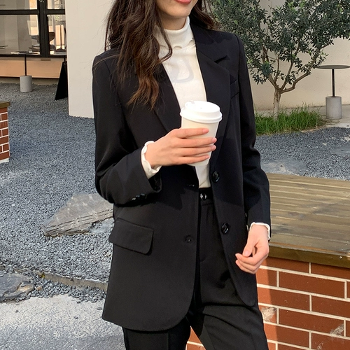 Осенний пиджак классического кроя, комплект для школьников, костюм, подходит для студента, городской стиль, свободный крой