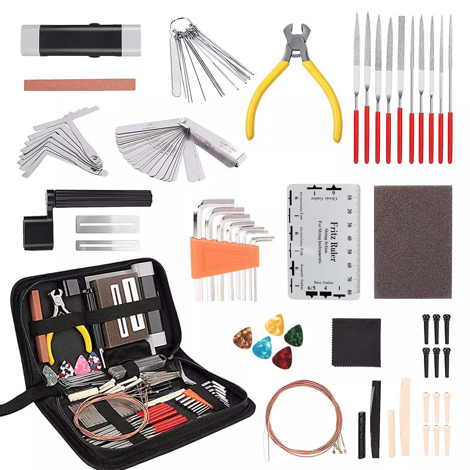 гитарный набор из 72 предметов Daquan guitar repair and maintenance kit аксессуары для гитары