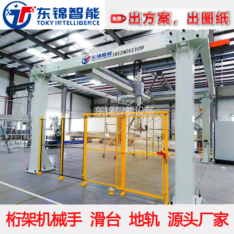 Custom heavy duty load up loading and unloading palletizing days rows truss manipulator cross xyz gantry sliding table ground rail