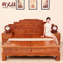 All solid wood mahogany furniture rosewood bed 1 8m mahogany large bed bedroom bed bedside table double mahogany bed