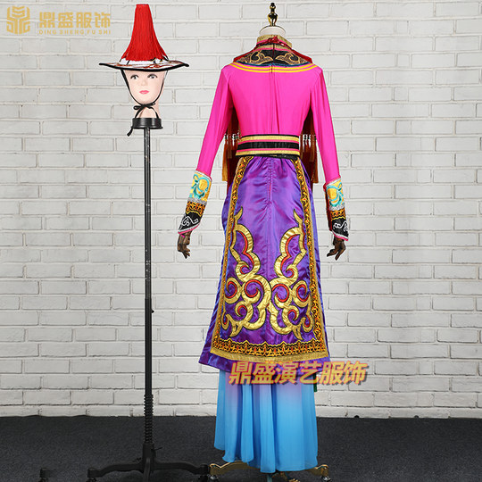 Yugur-Tanzkostüme, Aufführungskostüme, Singen und Tanzen ethnischer Minderheiten, Bühnenkostüme, Tanzgruppen, Film- und Fernsehkunsttests