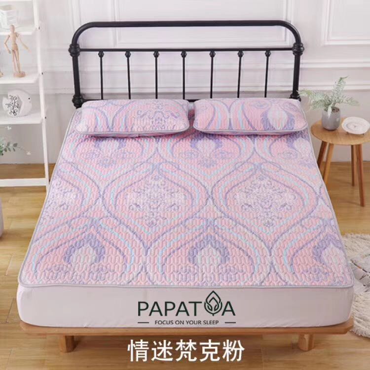 Thái Lan PAPATYA thảm cao su tự nhiên đặt một mặt băng lụa kháng khuẩn chống ẩm hấp thụ hơi ẩm lạnh đích thực - Thảm mùa hè chiếu nằm điều hòa