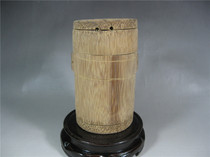 Cultural Revolution bamboo tube portable tea pot natural environmental protection bamboo products Cup with lid sealed bamboo tea tube tea set punching drill