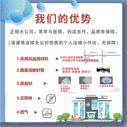 Одноразовая детская трехмерная медицинская маска, делается под заказ, с печатью вашего логотипа