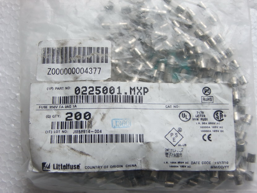 Original Japanese imported b glass tube insurance tube 0 1A 1A 2A fuse
