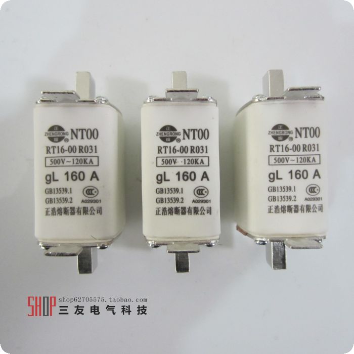 NT00 Zhenghao All Copper 63A80A100A125A160A200A Ceramic Fuse RT16-00 R031