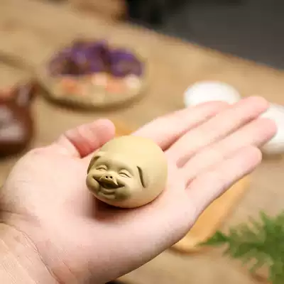 Piggy pure handmade purple sand Zodiac tea pet ornaments boutique can raise small ornaments on the tea tray personality tea play decoration