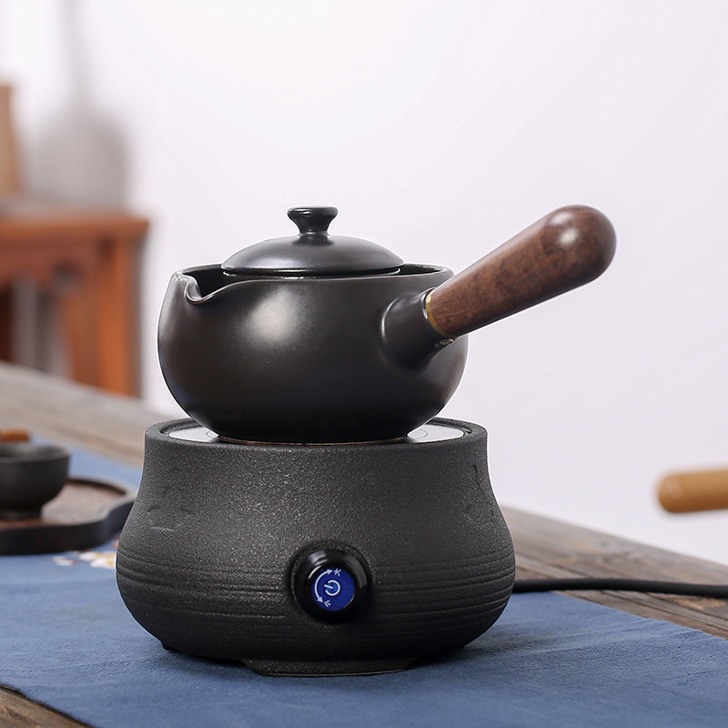 Pu'er cooking tea-ware ceramic cooking teapot electric hot black crystal stove cooking tea stove white tea black tea burning teapot home side to make pot