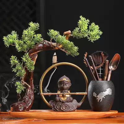 Monkey King Tea Ceremony Six Gentlemen Set Ebony Fighting Buddha Pendering Living Room Household Tea Set Tea Set Accessories