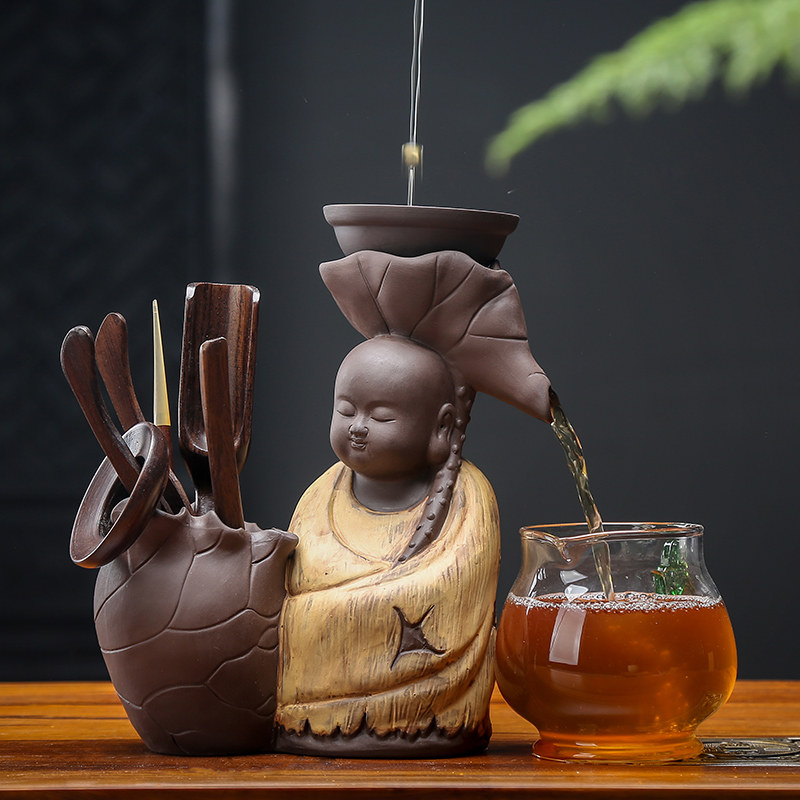 Creative Purple Sand Tea Leaking Rack Tea Set Accessories Filter Tea Ware Internet Contemplats Tea Dao 6 Gentlemen 6 Suits Tea Art Composition