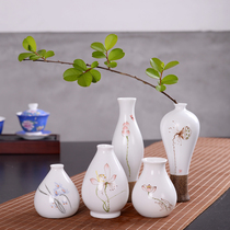 Coarse pottery Mini ceramic vase Japanese style ceramic florist Dingkiln hand-painted vase Zen Serie Chinese style home ornament