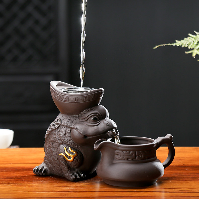 Tea darling Toad tea Tea Maker Tea Leak Filter Tea Ware Creative Tea Filter Teapot Strainer Little Green Mandarin Tea Furniture Accessories