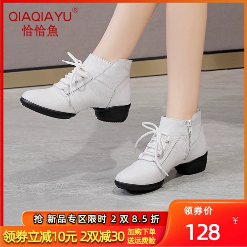 恰恰鱼 Модные туфли для отдыха с молнией, из натуральной кожи, коллекция 2021, тренд сезона, мягкая подошва