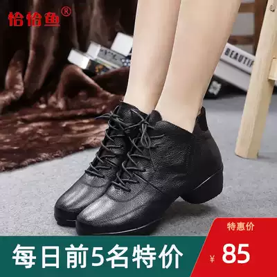 Cha cha cha cha square dance shoes women 2021 spring new first layer cowhide dance shoes sailor dance shoes modern jazz dance