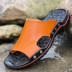 Mùa hè 2018 mới kiểu sandal nam phiên bản Hàn Quốc của xu hướng da đế bệt đế bệt đế bệt cao cổ giày lười Sandal