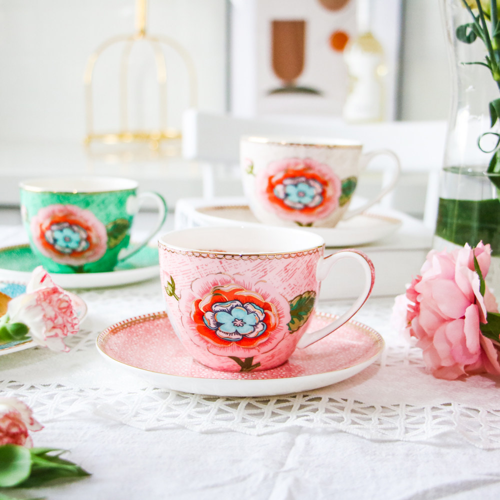 Bone China Creative Phnom Penh English Afternoon Tea Cup dish Black Tea Coffee Ladies gift Ceramic exquisite European fruit Tea