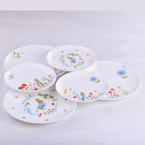 Bone porcelain European-style home cutlery dish dish Western dining suit Ceramics Cute Cartoon Creative Pastry Bull fruit
