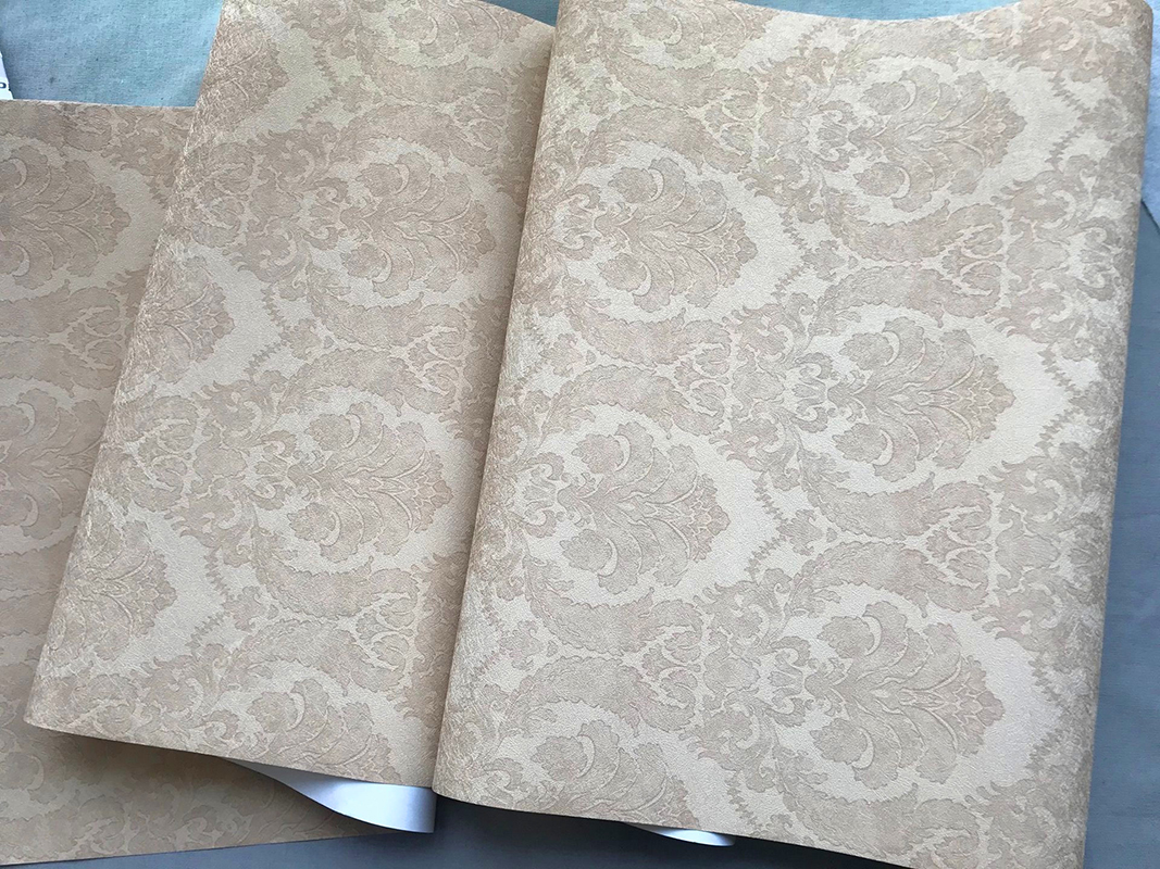 PVC Waterproof Vienna Hotel Corridor Background Eurostyle Pattern Wallpaper Vienna Guesthouse Stripe Engineering Wallpaper