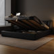 ຕຽງນອນໜັງແບບ Italian minimalist master bedroom high-end atmospheric modern simple 2m x 2m 2 large bed black built in double bed