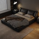 ຕຽງນອນໜັງແບບ Italian minimalist master bedroom high-end atmospheric modern simple 2m x 2m 2 large bed black built in double bed