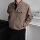Весенняя короткая широкая куртка cleanfit Prince of Wales из 50% полушерстяной ткани Harrington в тонкую клетку от IWTFF. mini 1