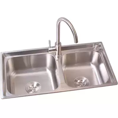 Pult加厚304不锈钢水槽双槽洗菜盆洗碗池厨房家用一体成型水池