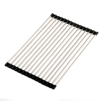PULT foldable drain roller curtain stainless steel drain basket kitchen sink drain board storage rack insulation pad