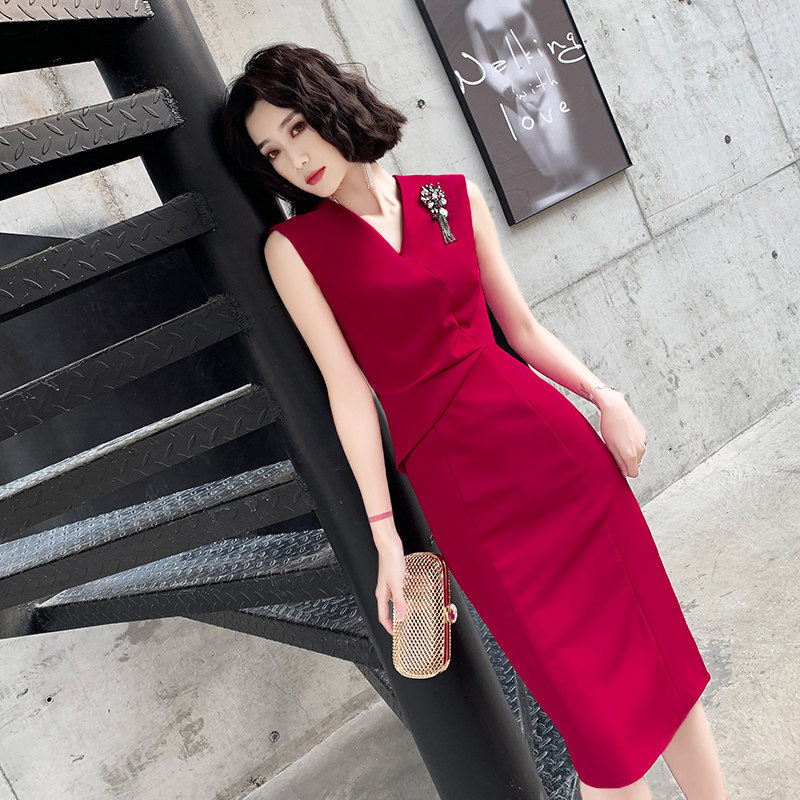 Evening dress Dress Lady Banquets Temperament Noble and luxurious and high-end mother-in-law Mother's dress The wedding banquet can normally be worn