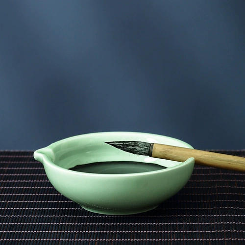 Керамические чернильные чернила чернила бабочка чернила шляпа ручка для стирки ручки, облизывая антикварная литературная комната.