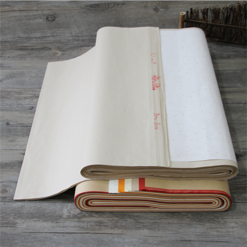 Large Mountain Leather Paper Color Sprinkle Gold Xuan Paper Six Sizes Screen Brush Pen Calligraphy Works Sheng Xuan Five Color Cold Gold Xuan Paper Wholesale