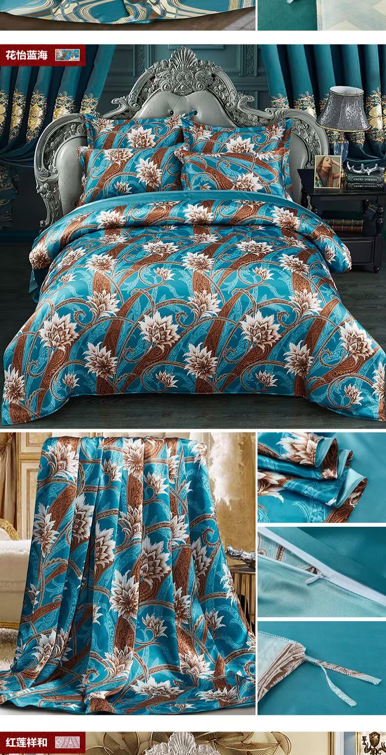 Hoa lụa tơ tằm bao gồm 100% lụa quilt bìa đơn mảnh phun mực hai mặt lụa bìa đám cưới mùa xuân và mùa hè tùy chỉnh - Quilt Covers 	chăn phao trần bông