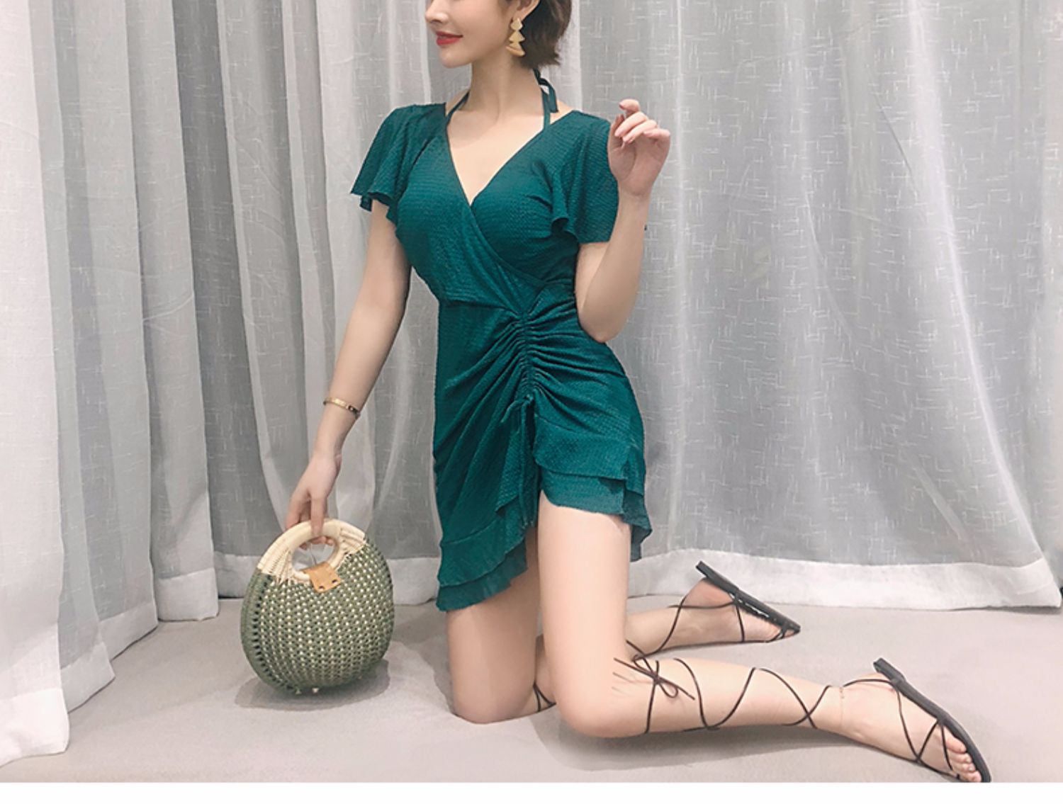 2019 áo tắm mới che bụng thon kiểu váy đảo mùa xuân nóng bỏng áo tắm nhỏ nước hoa gió một mảnh áo tắm nữ bảo thủ - Bộ đồ bơi One Piece mẫu áo tắm liền thân đẹp