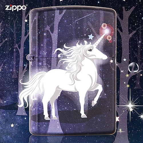 zippo Играя более легкая подлинная Zppo подлинная Zipoo Zhibao Американская мужская мечта Unicorn Print Limited ZP