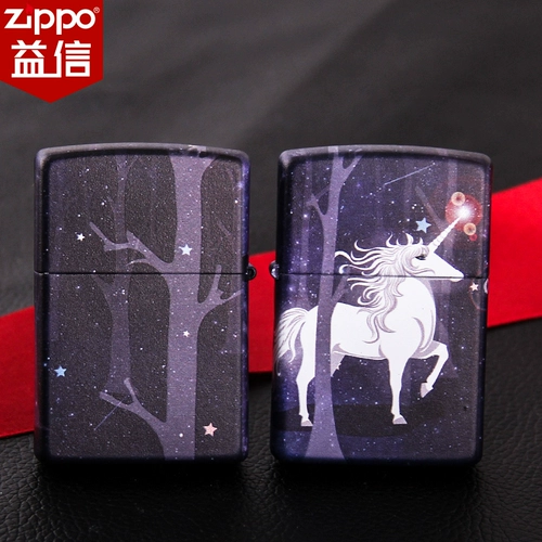 zippo Играя более легкая подлинная Zppo подлинная Zipoo Zhibao Американская мужская мечта Unicorn Print Limited ZP
