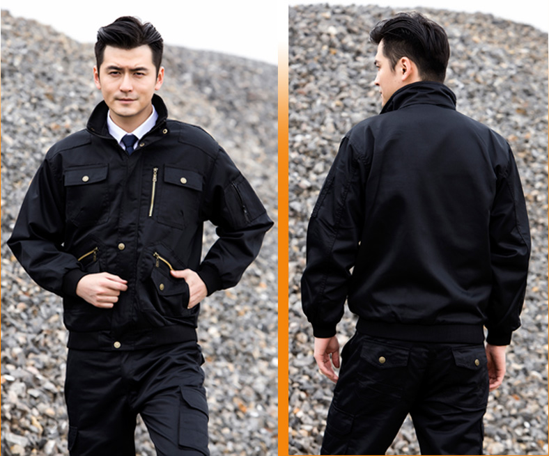 Quần yếm dài tay phù hợp với quần áo cotton nam mùa xuân và mùa thu nhà máy hàn dày quần áo bảo hộ lao động sửa chữa thợ hàn mặc bảo hiểm lao động quần áo làm việc các kiểu đồ bộ đẹp
