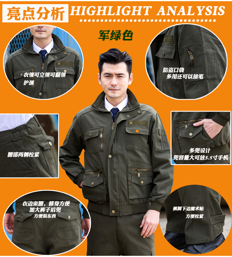 Quần yếm dài tay phù hợp với quần áo cotton nam mùa xuân và mùa thu nhà máy hàn dày quần áo bảo hộ lao động sửa chữa thợ hàn mặc bảo hiểm lao động quần áo làm việc các kiểu đồ bộ đẹp