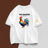 Летняя хлопковая ретро футболка с коротким рукавом, круглый воротник, в американском стиле, короткий рукав