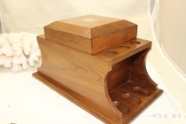 Second-hand American DECATUR INDUSTRIES Decatur walnut six-position pipe rack xx2379