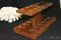 Second-hand American DECATUR INDUSTRIES Decatur walnut 12-hole pipe rack xx195 (defects