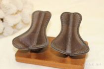 Second-hand American walnut two-seat leather pipe rack xx2320